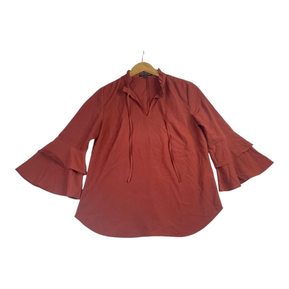 Banana Republic Bell Sleeve Blouse size Small‎ Rustic Orange